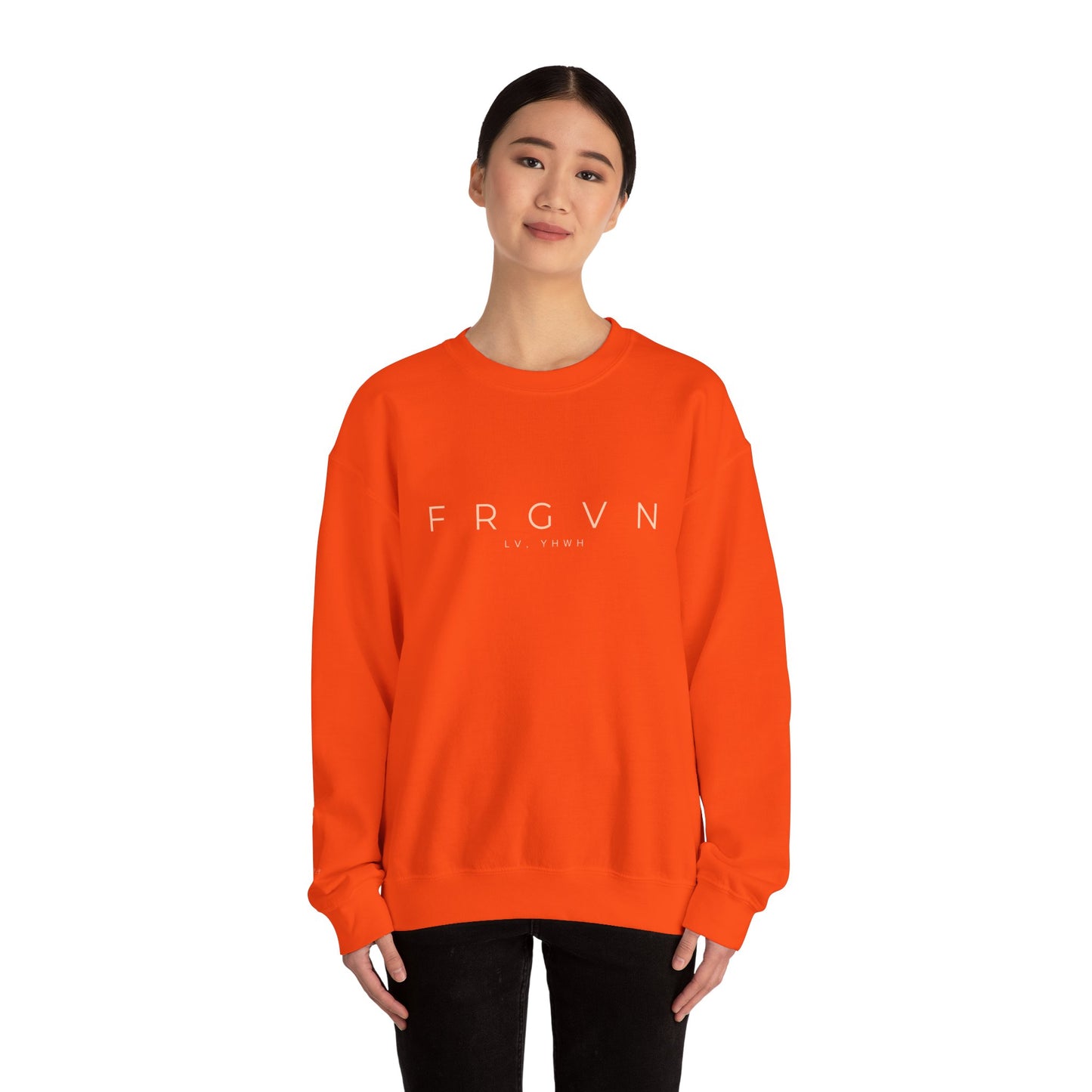 FRGVN Crewneck – Christian Heavy-Blend Sweatshirt | Forgiveness | Faith-Based Apparel