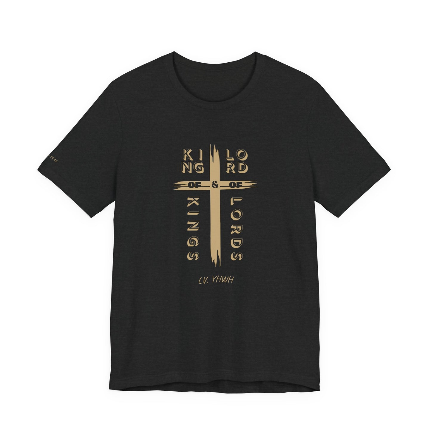 King of Kings Tee – Christian Graphic T-Shirt | Revelation 19:15–16 | Faith-Based Apparel
