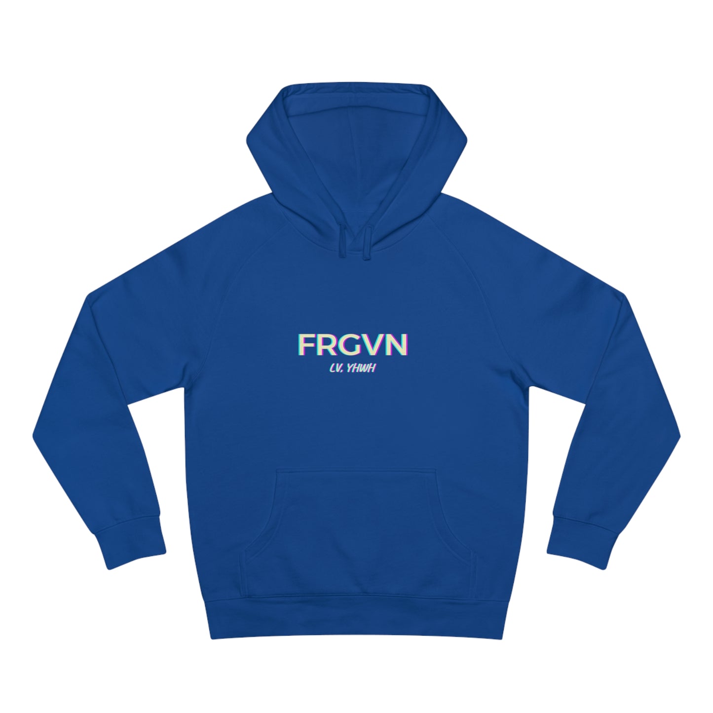 FRGVN Offset Design Hoodie – Christian Graphic Pullover | 1 John 2:12 | Faith-Based Apparel