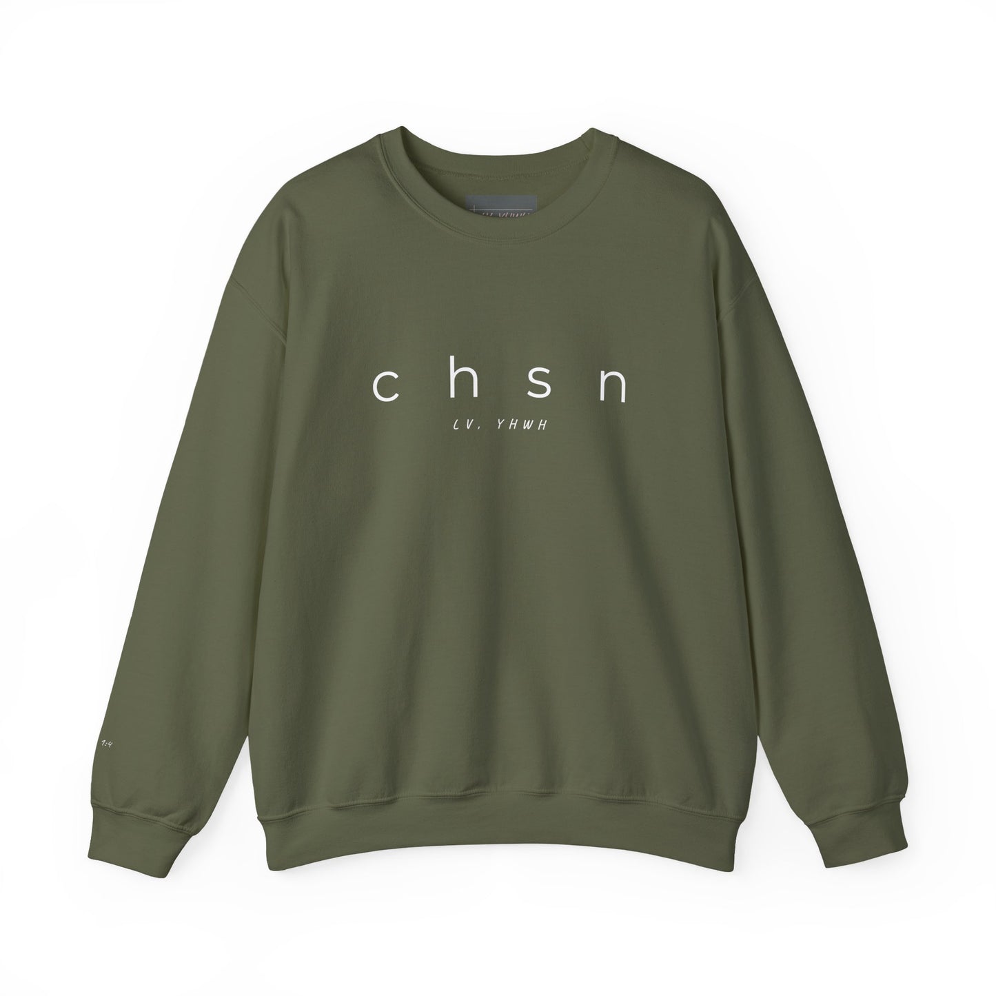 CHSN Crewneck – Christian Graphic Sweatshirt | Ephesians 1:4 | Faith-Based Apparel