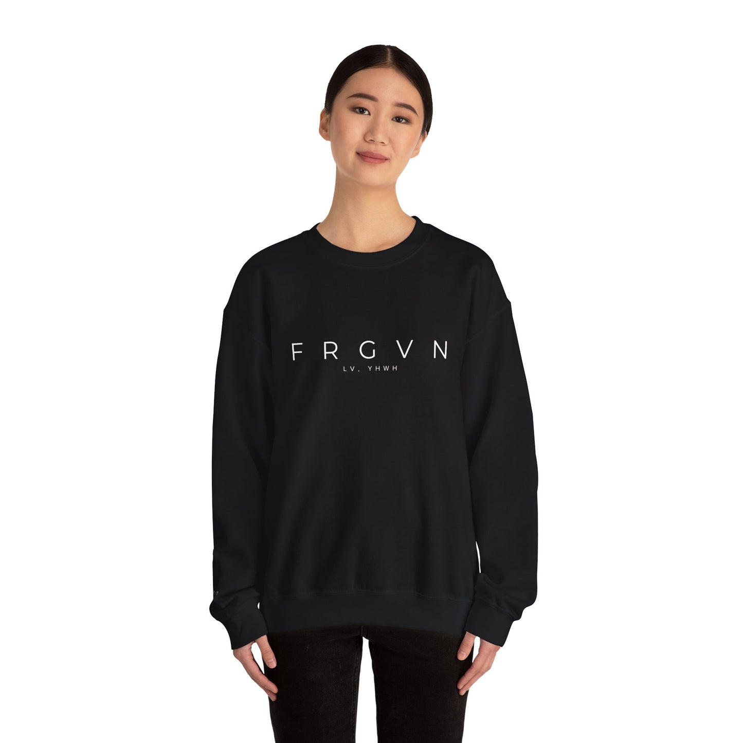FRGVN Crewneck – Christian Heavy-Blend Sweatshirt | Forgiveness | Faith-Based Apparel