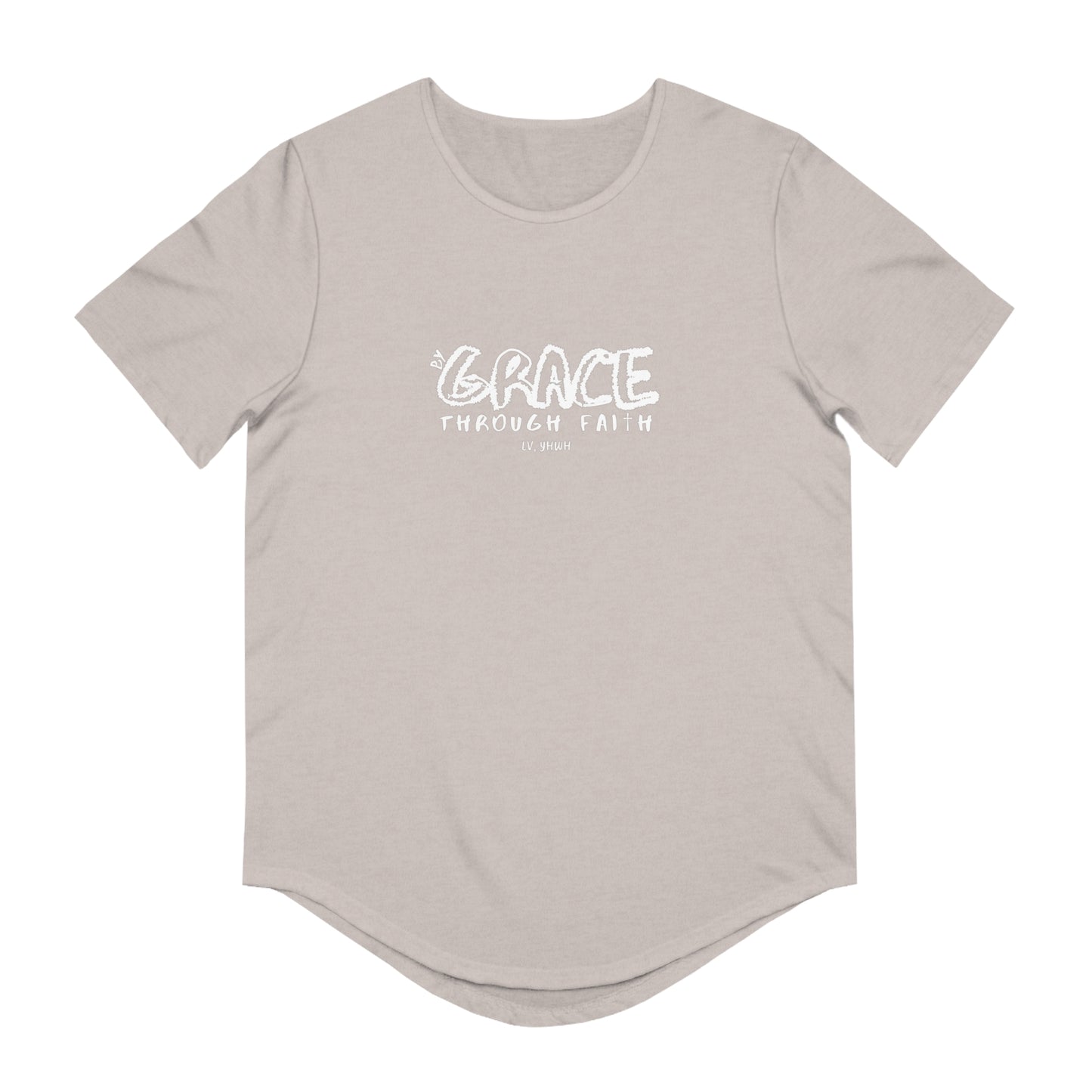Saved by Grace Men's Curved Hem Tee