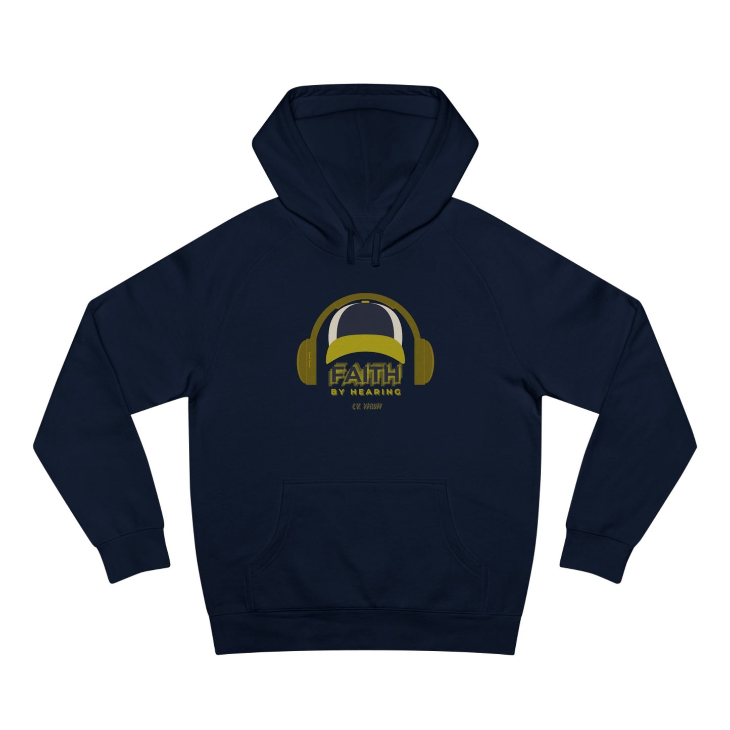 Faith by Hearing Hoodie – Christian Graphic Hoodie | Romans 10:17 | Christian Apparel