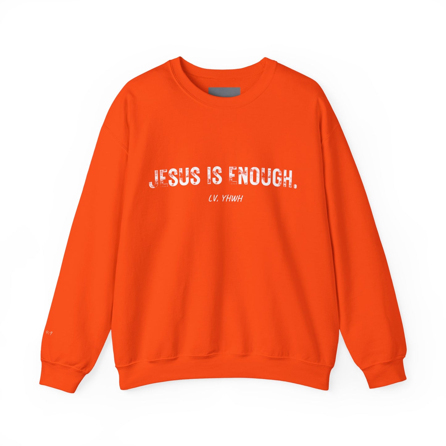 Jesus Is Enough Crewneck – Christian Graphic Sweatshirt | Philippians 4:19 | Faith-Based Apparel