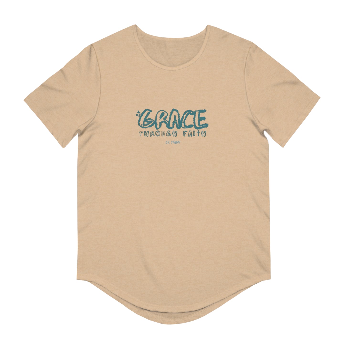 Saved by Grace Men's Curved Hem Tee