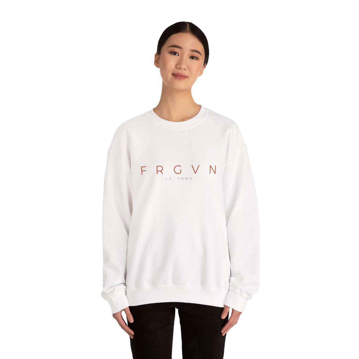 FRGVN Crewneck – Christian Heavy-Blend Sweatshirt | Forgiveness | Faith-Based Apparel