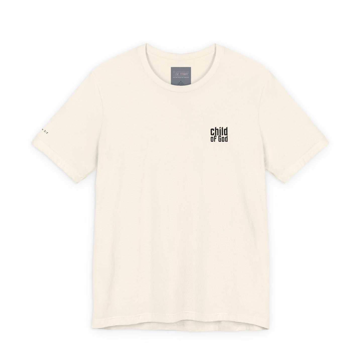 Child of God (black) Embroidered Tee — 1 John 3:1, Christian T-Shirt