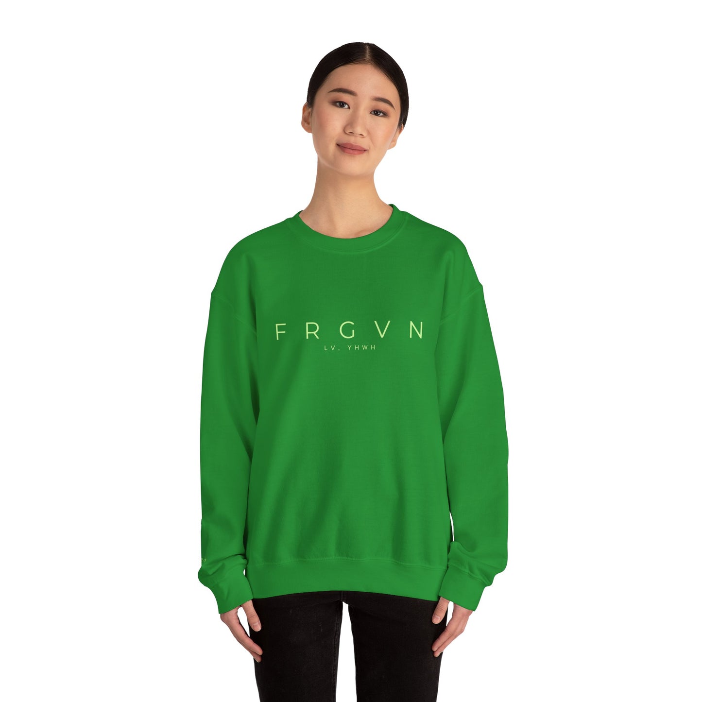 FRGVN Crewneck – Christian Heavy-Blend Sweatshirt | Forgiveness | Faith-Based Apparel