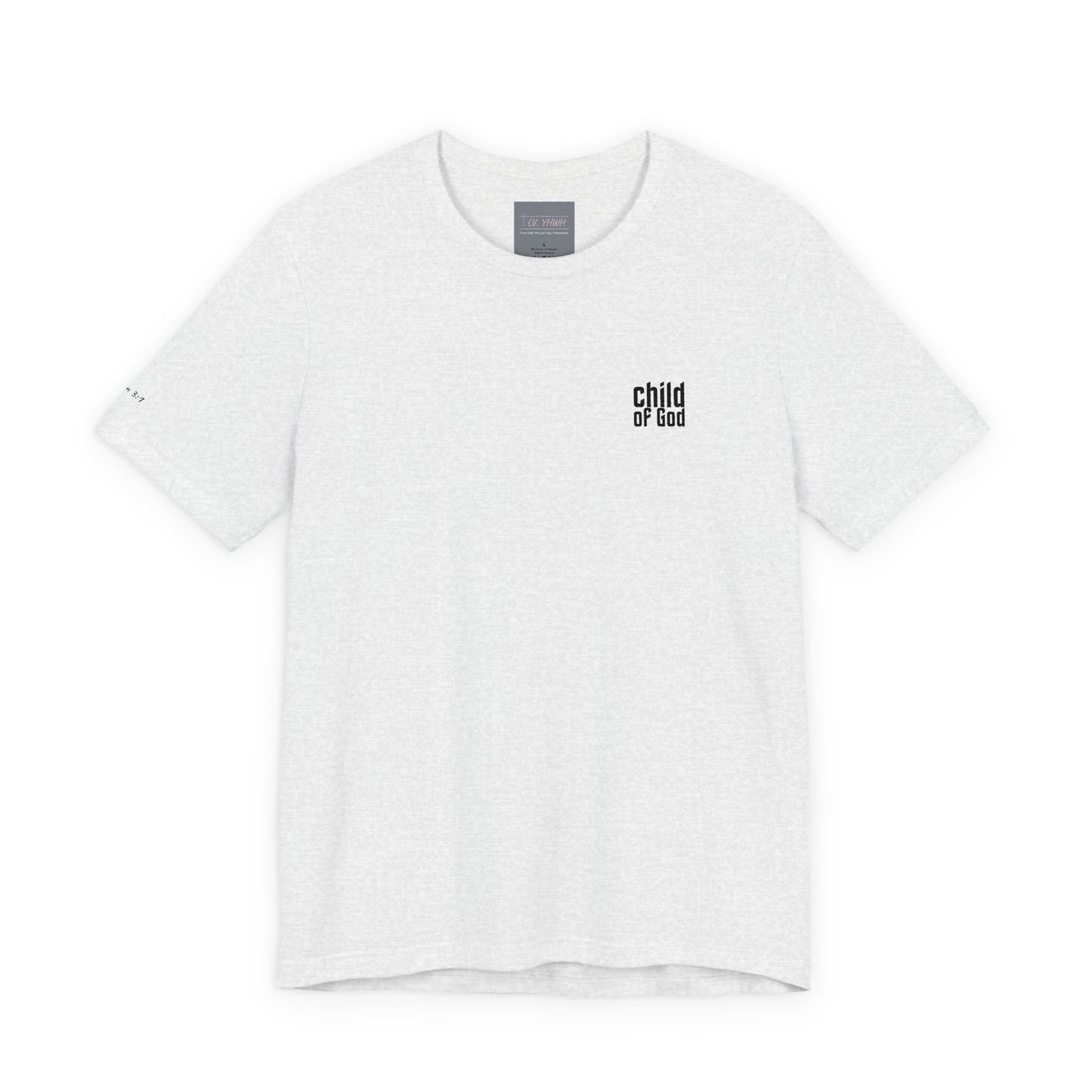 Child of God (black) Embroidered Tee — 1 John 3:1, Christian T-Shirt