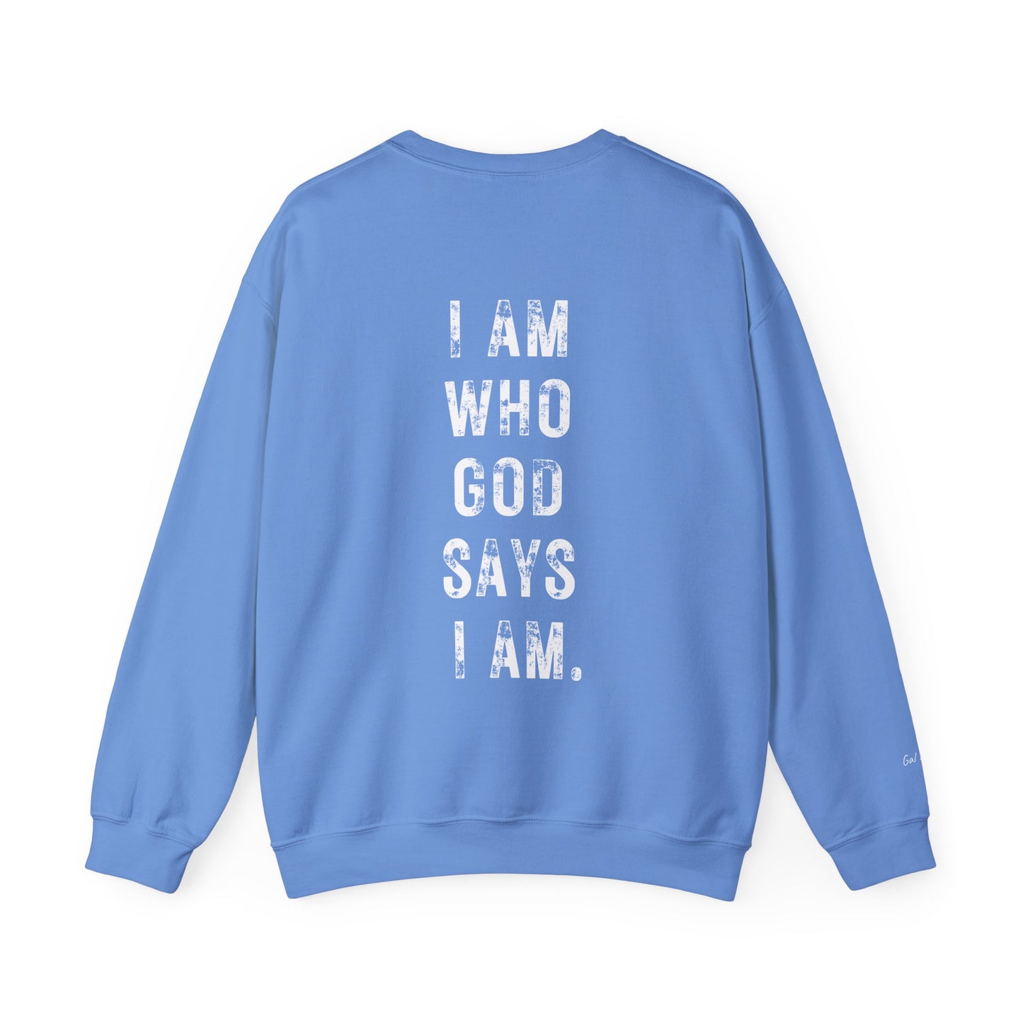Identity in Christ Crewneck – Christian Graphic Sweatshirt | Galatians 2:20 | Faith-Based Apparel