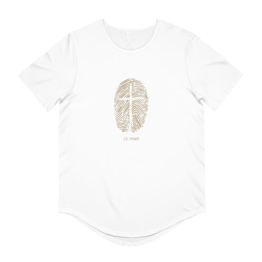 Identity in Christ Curved Hem Tee (Men’s) – Christian Graphic T-Shirt | Galatians 2:20 | Faith-Based Apparel