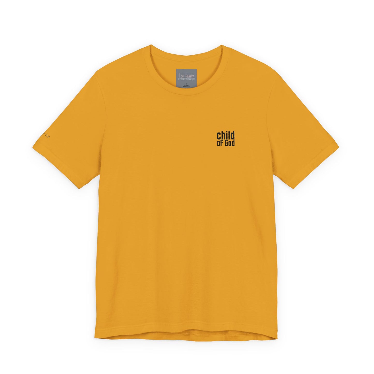 Child of God (black) Embroidered Tee — 1 John 3:1, Christian T-Shirt