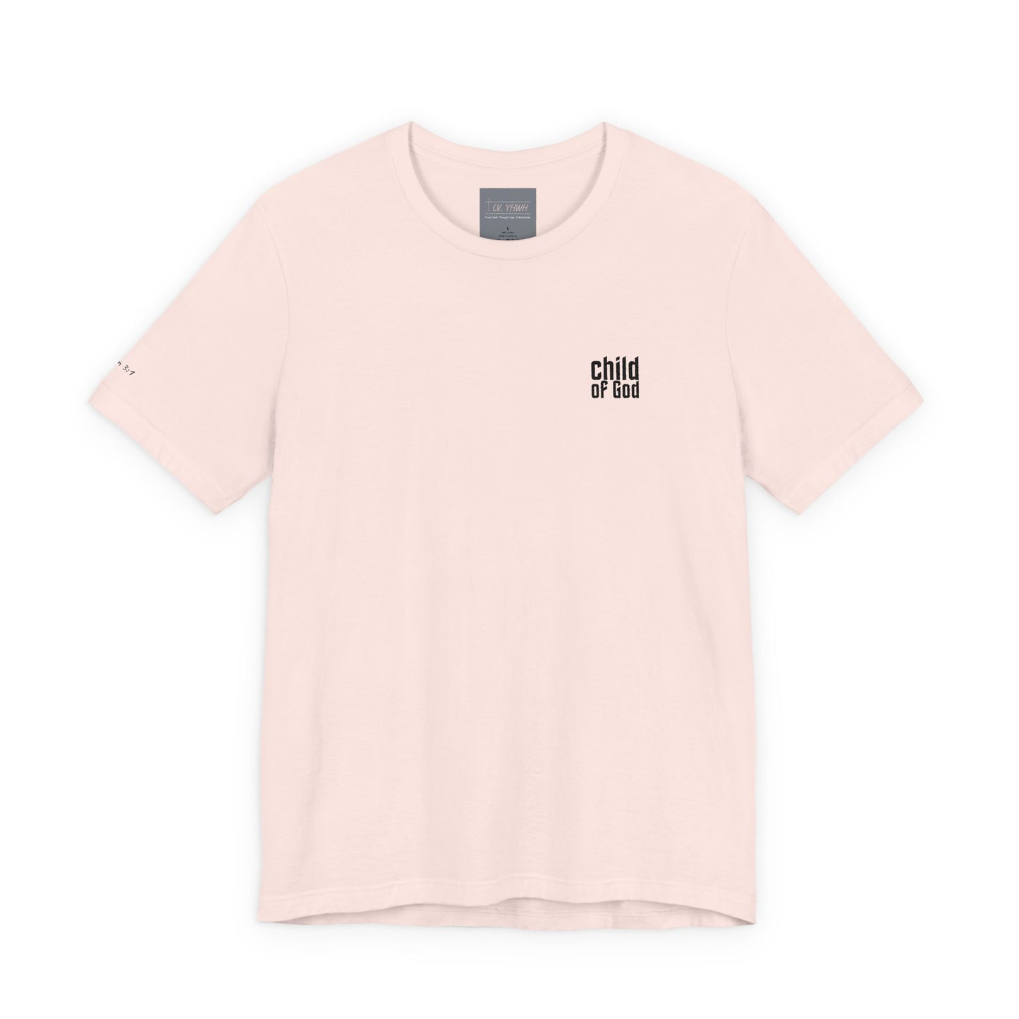 Child of God (black) Embroidered Tee — 1 John 3:1, Christian T-Shirt