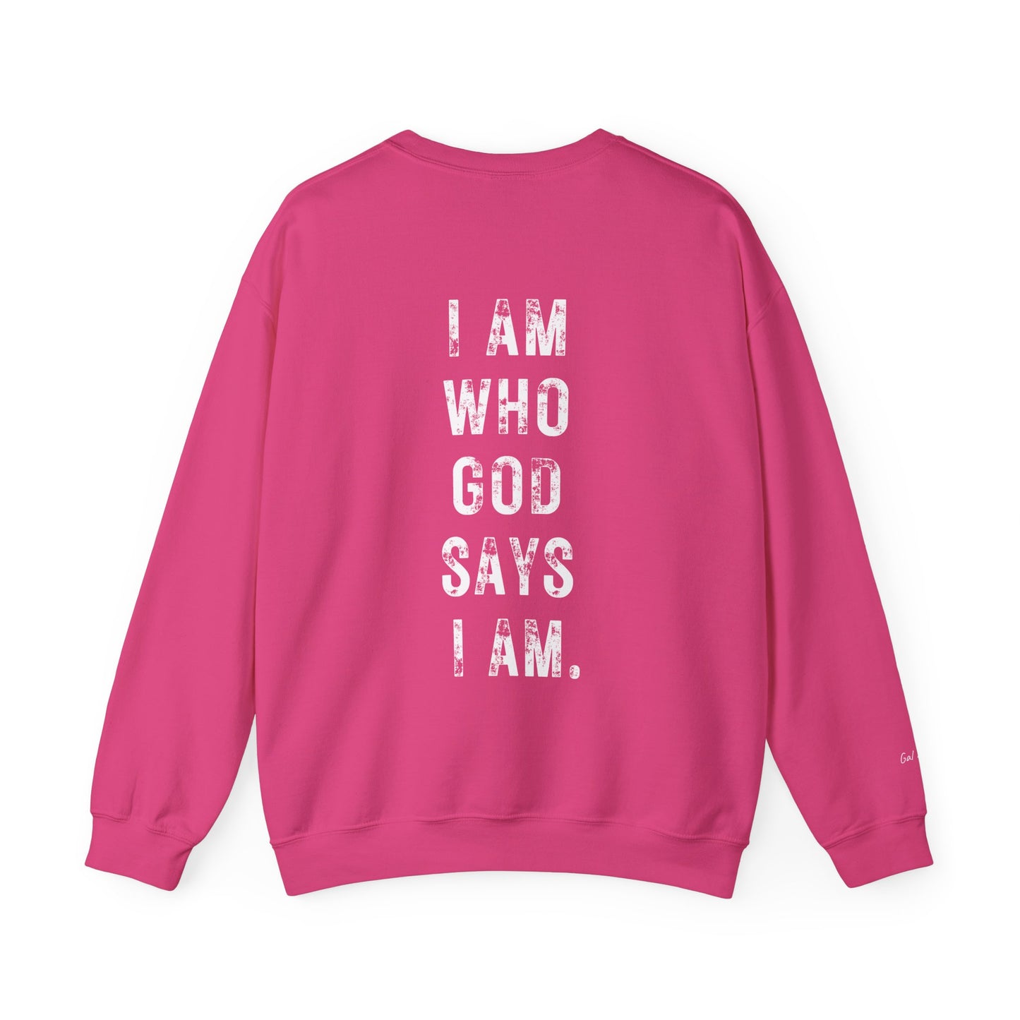 Identity in Christ Crewneck – Christian Graphic Sweatshirt | Galatians 2:20 | Faith-Based Apparel