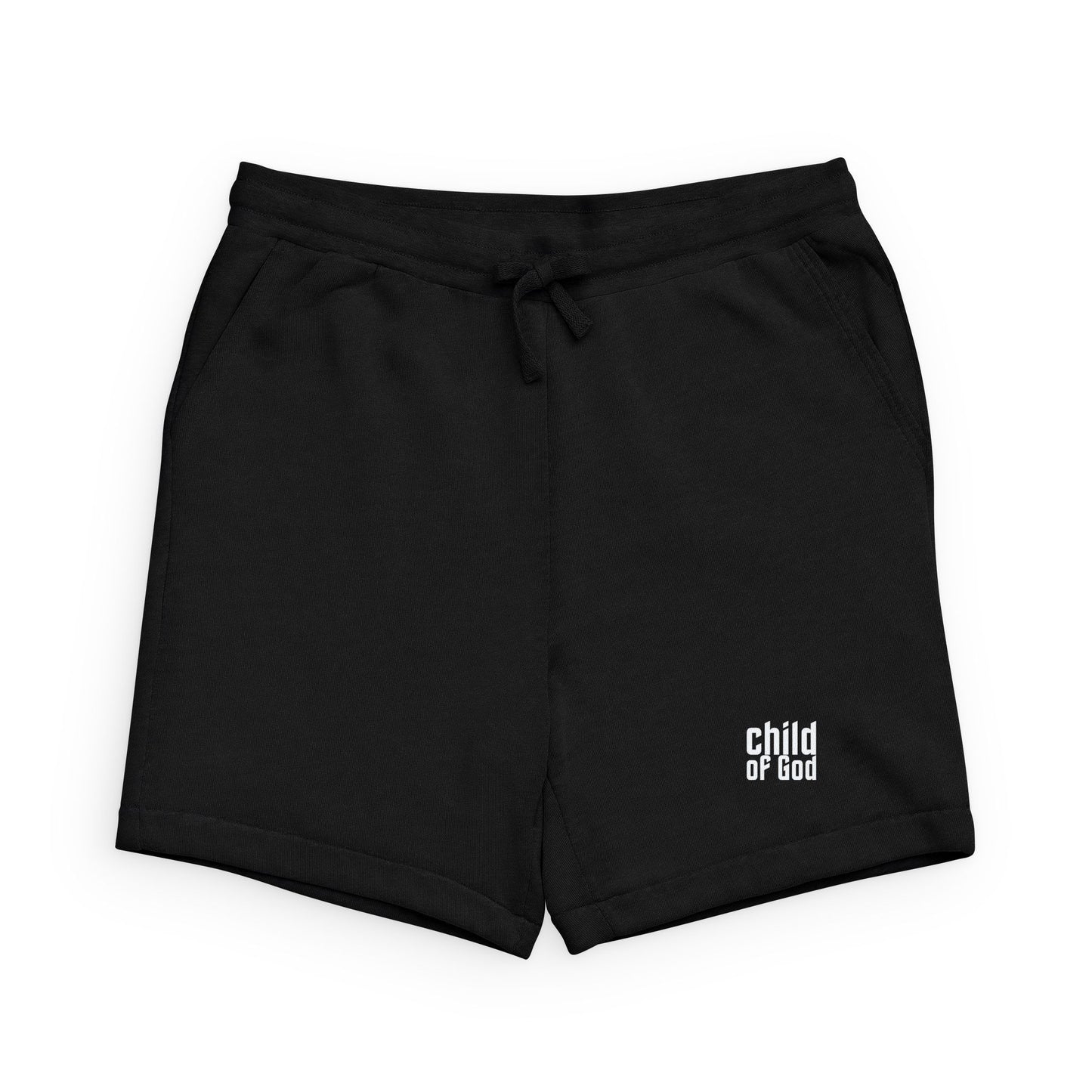 Child of God Fleece Shorts – Christian Athletic Shorts | 1 John 3:1 | Faith-Based Apparel