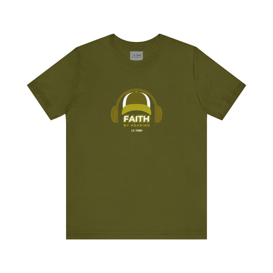 Faith by Hearing Tee – Christian Graphic T-Shirt | Romans 10:17 | Faith-Based Apparel