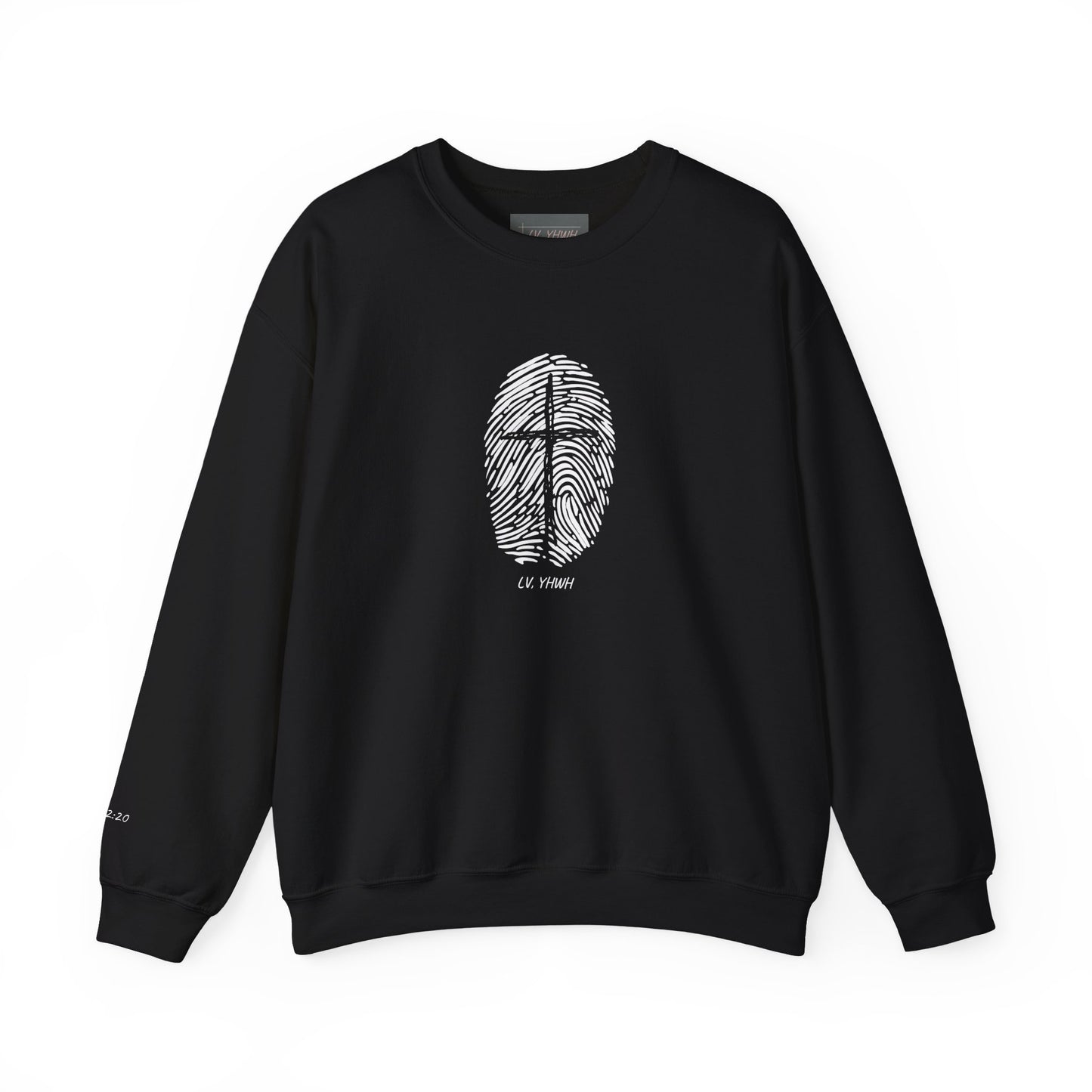 Identity in Christ Crewneck – Christian Graphic Sweatshirt | Galatians 2:20 | Faith-Based Apparel