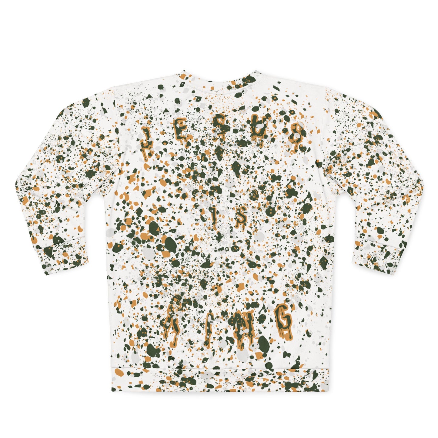 Jesus is King Crewneck - Christian Long Sleeve Tee | Revelation 19:16 | Faith-based Apparel