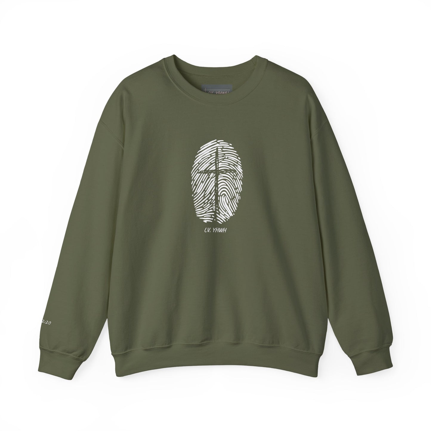 Identity in Christ Crewneck – Christian Graphic Sweatshirt | Galatians 2:20 | Faith-Based Apparel