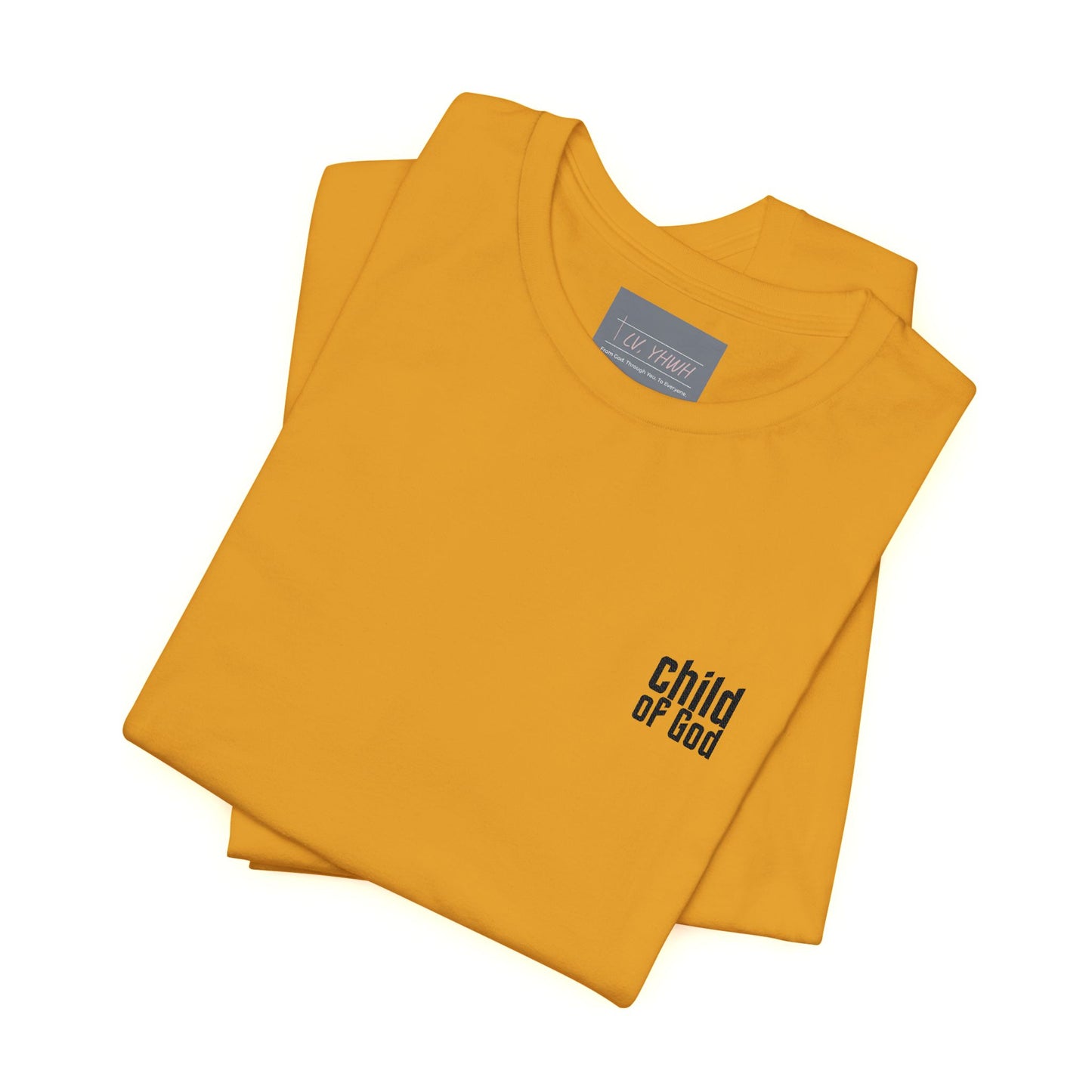 Child of God (black) Embroidered Tee — 1 John 3:1, Christian T-Shirt