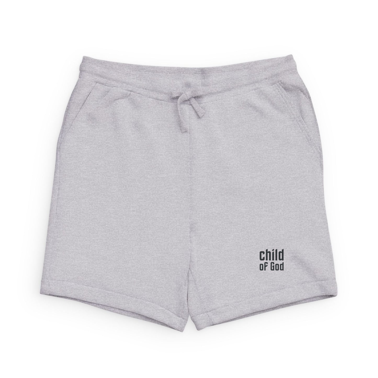 Child of God Fleece Shorts – Christian Athletic Shorts | 1 John 3:1 | Faith-Based Apparel