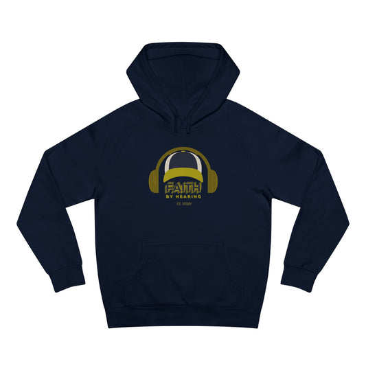 Faith by Hearing Hoodie – Christian Graphic Hoodie | Romans 10:17 | Christian Apparel