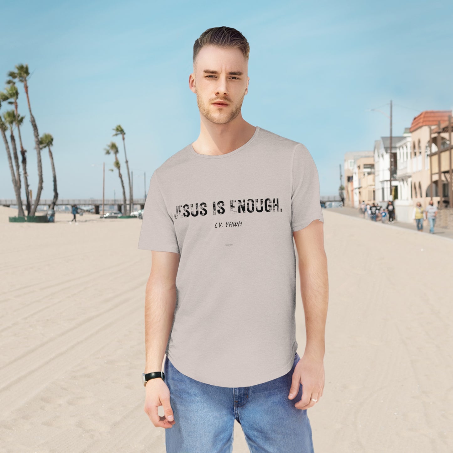 Jesus is Enough Curved Hem Tee (Men's)