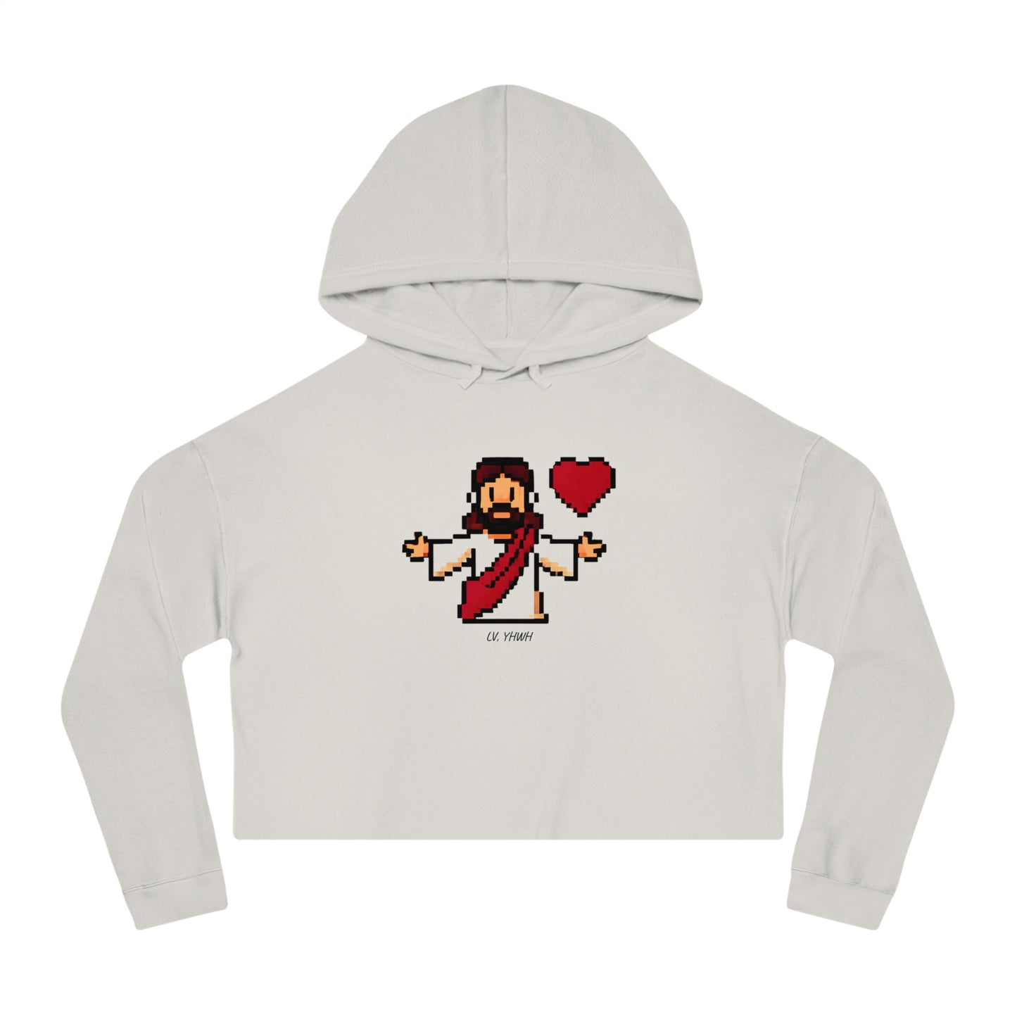 Jesus Loved Us First Women’s Cropped Hoodie – 1 John 4:10