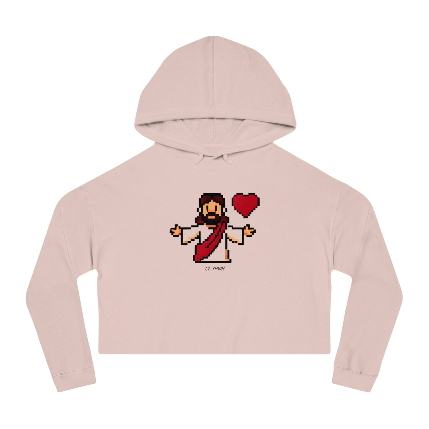 Jesus Loved Us First Women’s Cropped Hoodie – 1 John 4:10