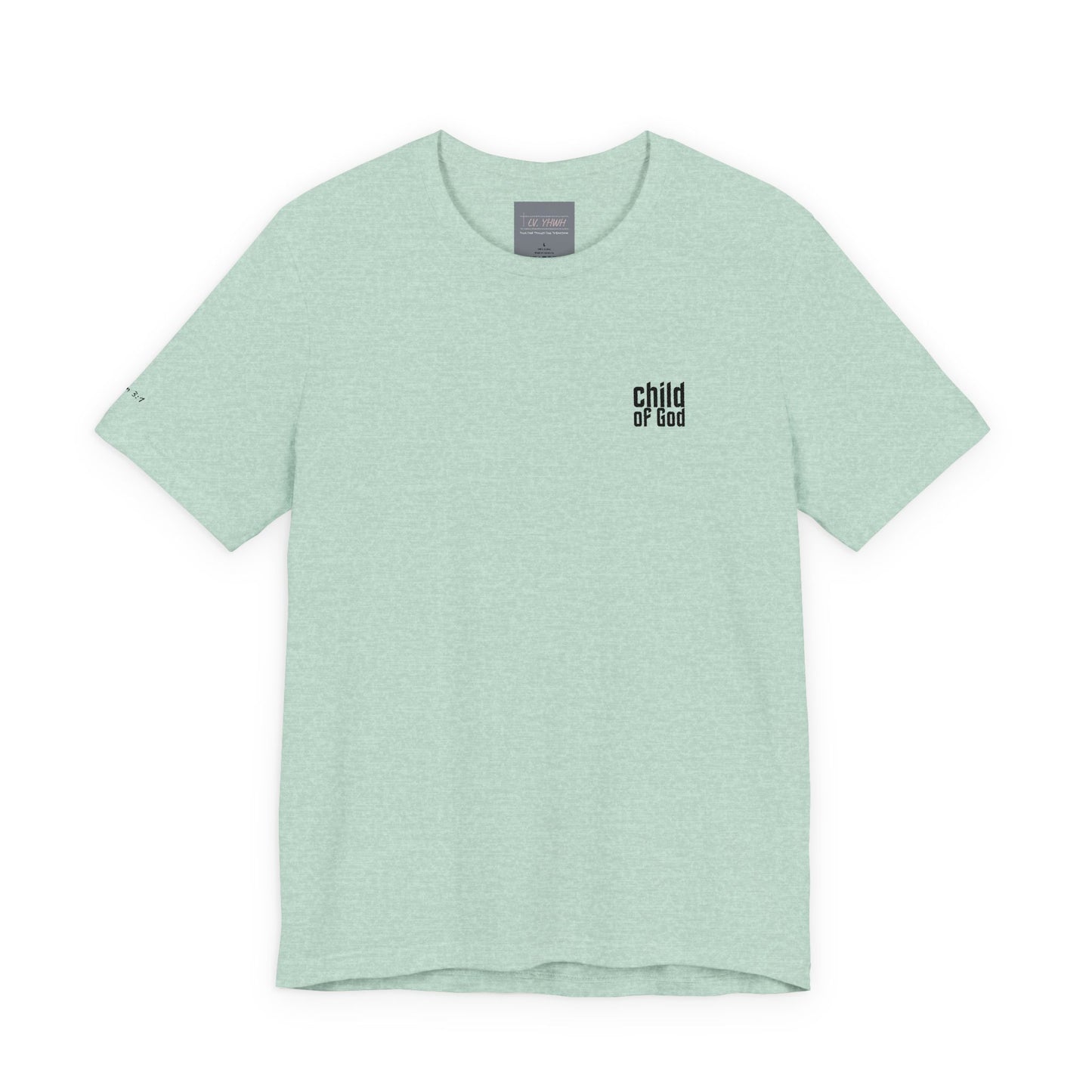 Child of God (black) Embroidered Tee — 1 John 3:1, Christian T-Shirt