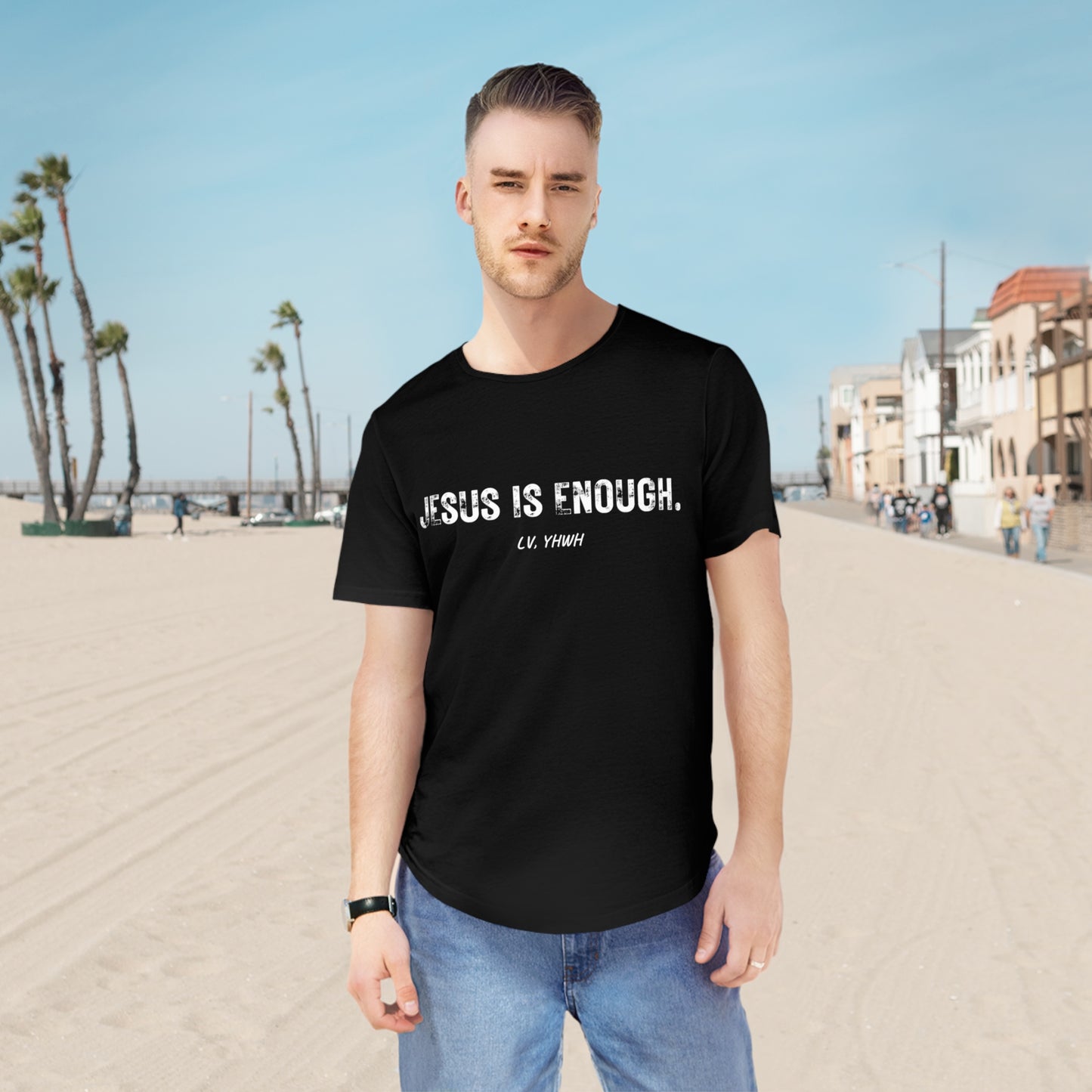 Jesus is Enough Curved Hem Tee (Men's)