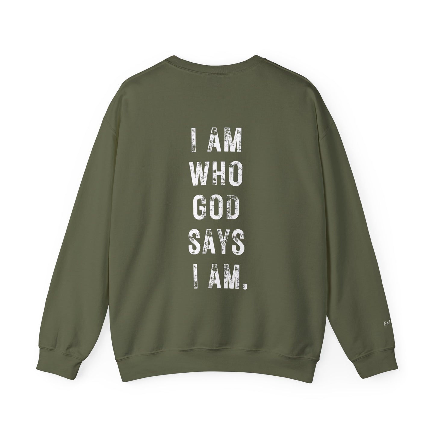 Identity in Christ Crewneck – Christian Graphic Sweatshirt | Galatians 2:20 | Faith-Based Apparel