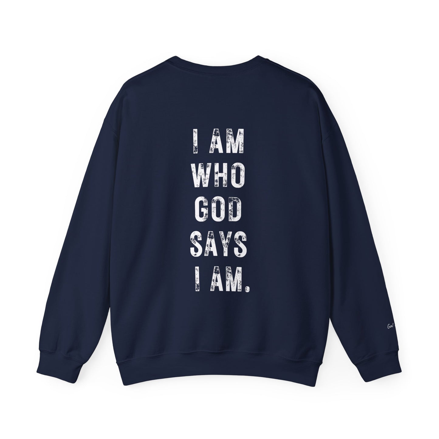 Identity in Christ Crewneck – Christian Graphic Sweatshirt | Galatians 2:20 | Faith-Based Apparel