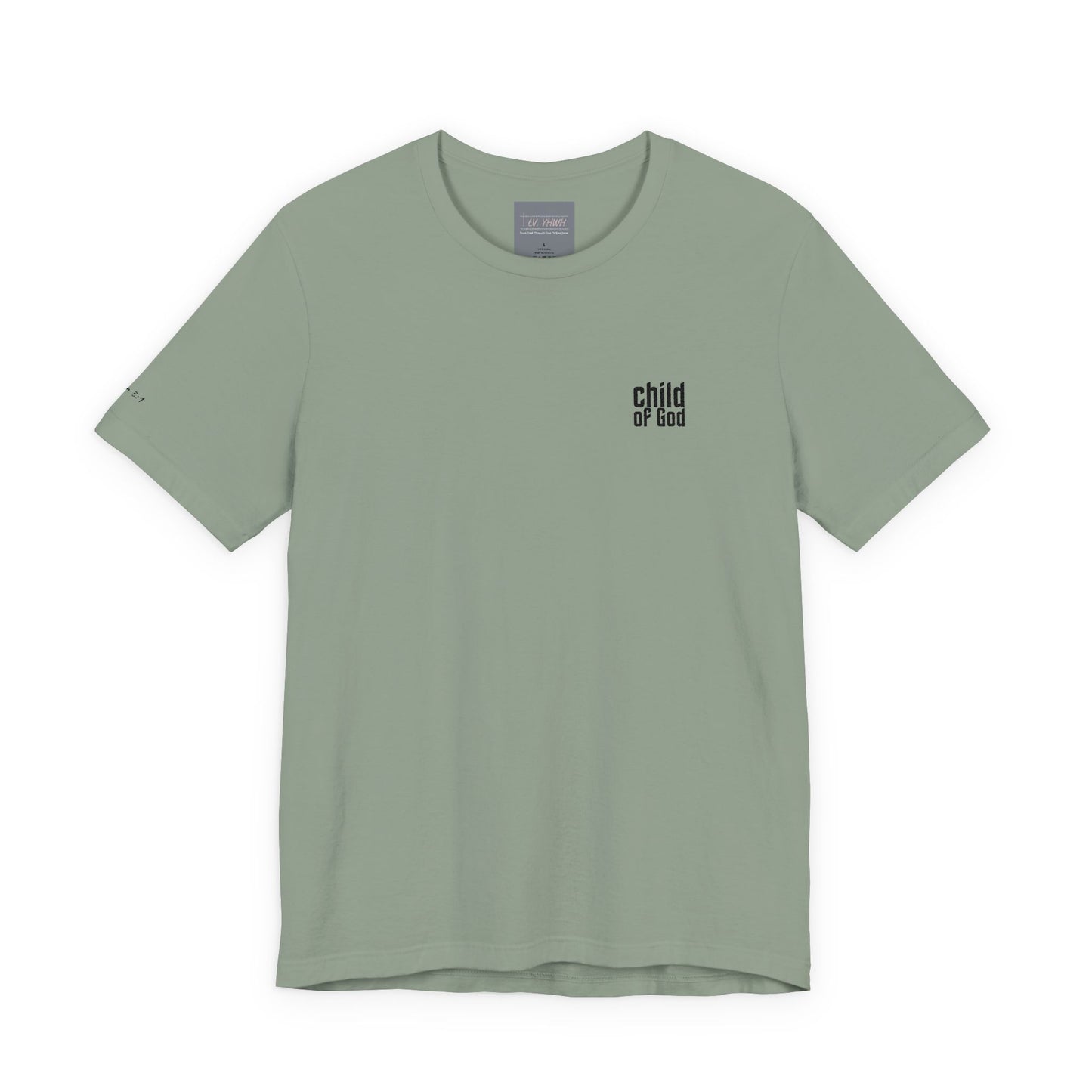 Child of God (black) Embroidered Tee — 1 John 3:1, Christian T-Shirt