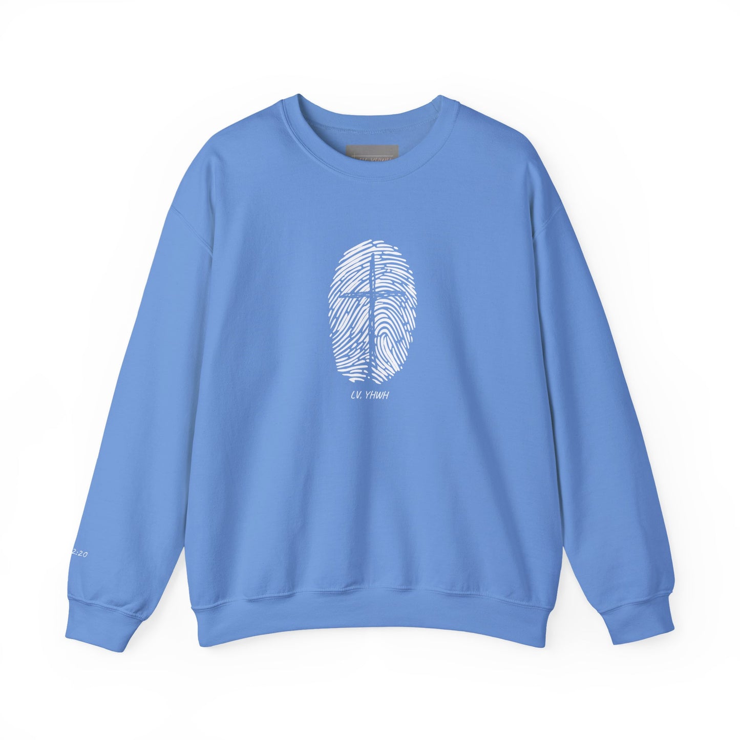 Identity in Christ Crewneck – Christian Graphic Sweatshirt | Galatians 2:20 | Faith-Based Apparel
