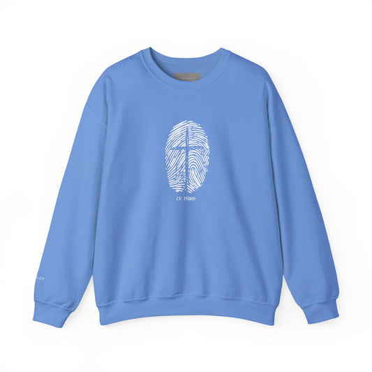 Identity in Christ Crewneck – Christian Graphic Sweatshirt | Galatians 2:20 | Faith-Based Apparel