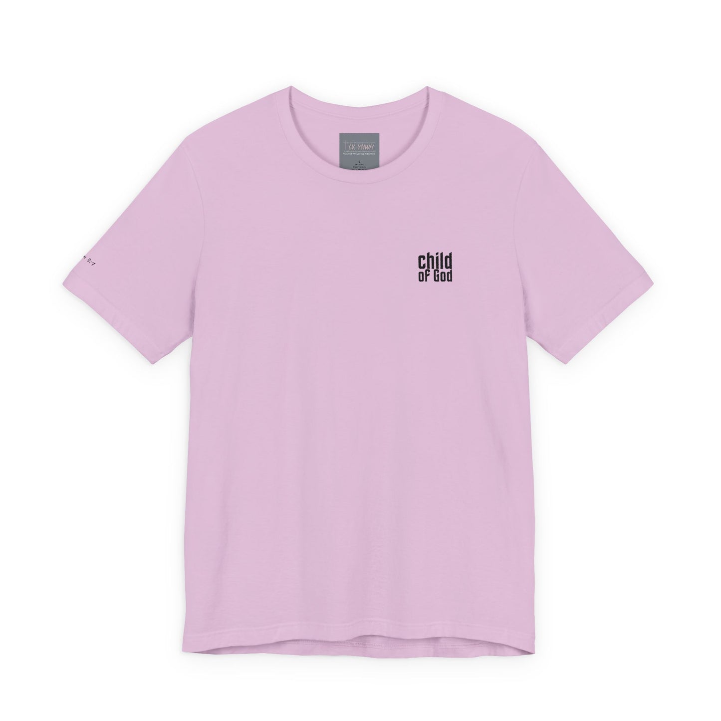 Child of God (black) Embroidered Tee — 1 John 3:1, Christian T-Shirt